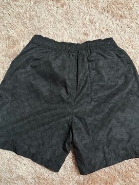 Coach Men's Black Logo-Print Swim Trunks